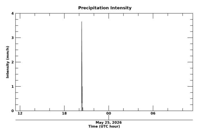 Rain rate 24 hour time series